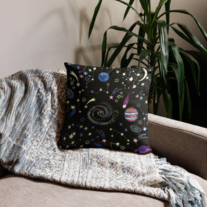 I Will Always Love You Pillow Black Galaxy