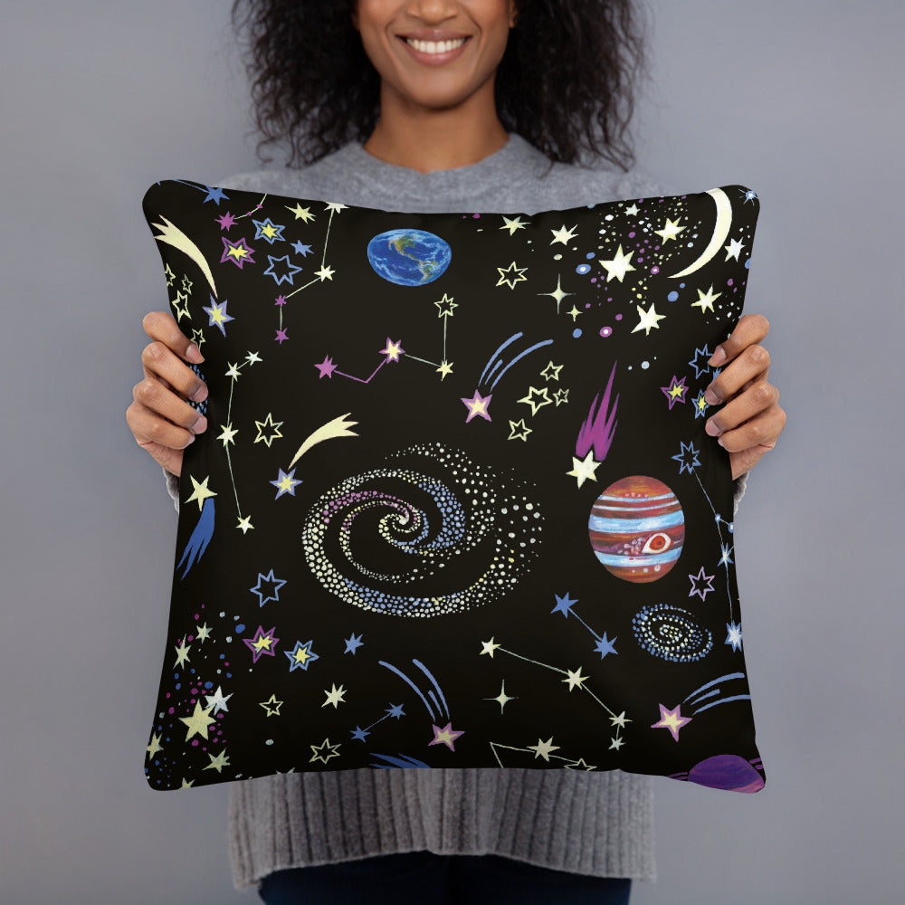 I Will Always Love You Pillow Black Galaxy