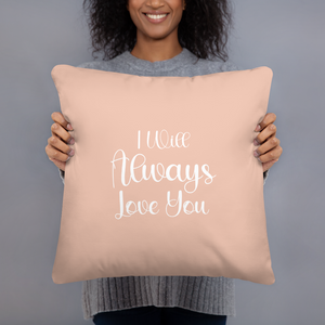 I Will Always Love You Pillow Peach Blush Butterfly