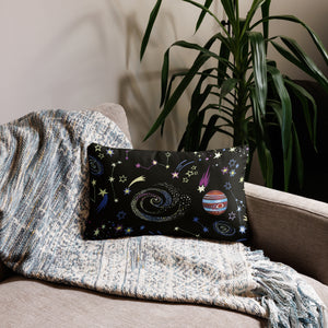 I Will Always Love You Pillow Black Galaxy