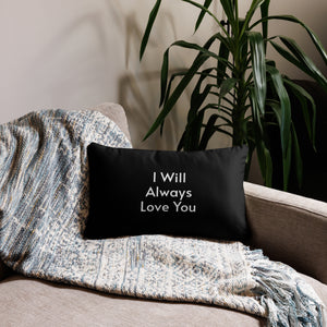 I Will Always Love You Pillow Black Galaxy