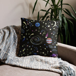 I Will Always Love You Pillow Black Galaxy