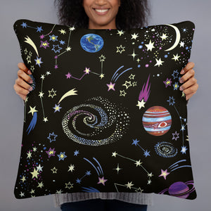 I Will Always Love You Pillow Black Galaxy