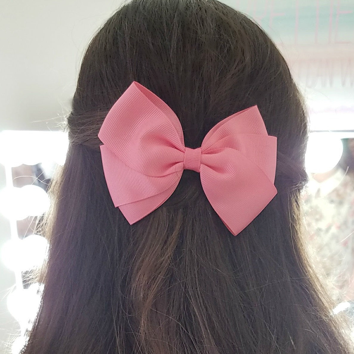 Coral Hair Bow