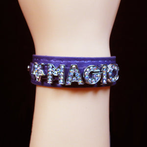 Magic - Purple Leather Wristband