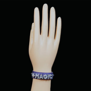 Magic - Purple Leather Wristband