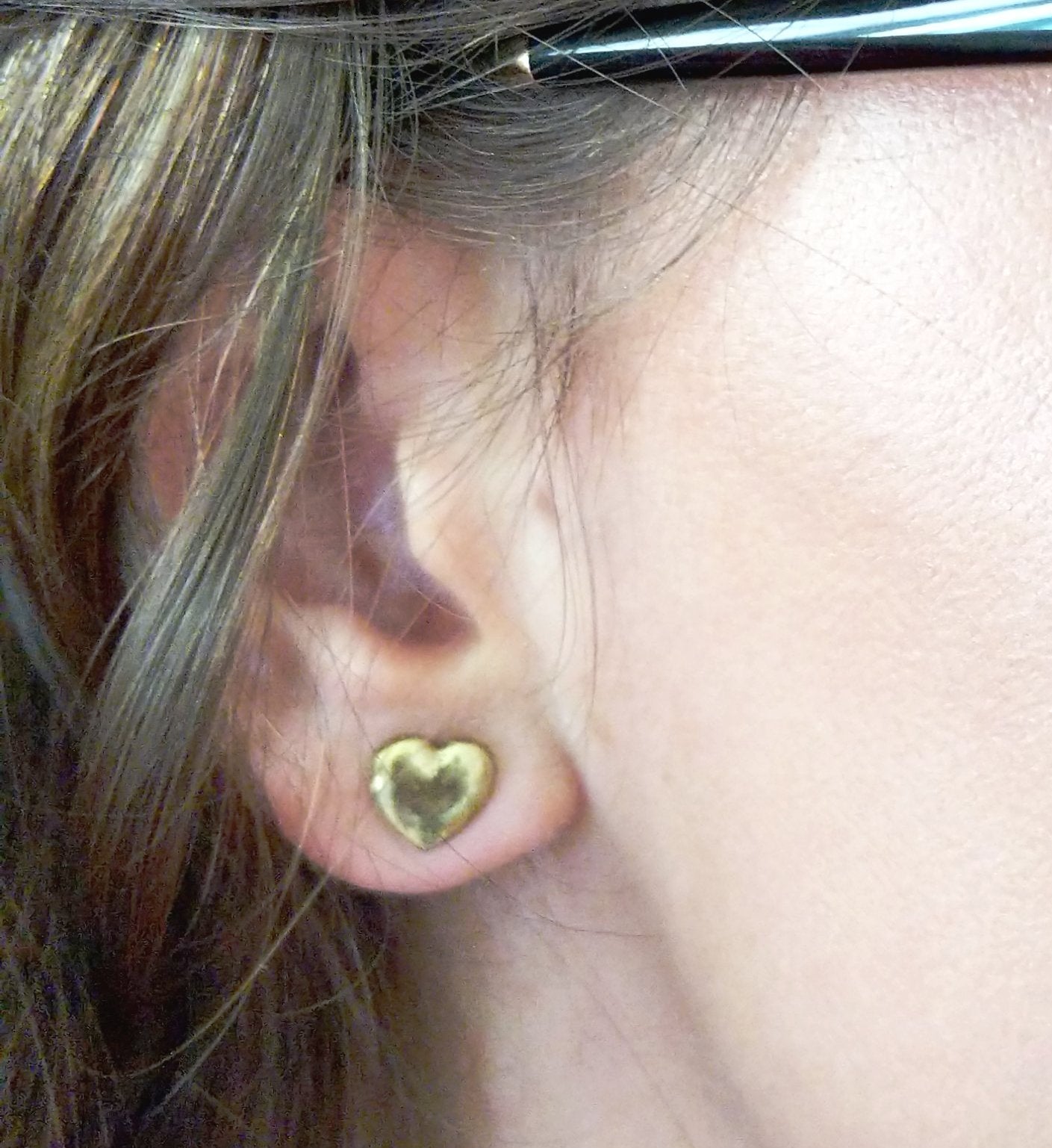 Gold Heart Earrings